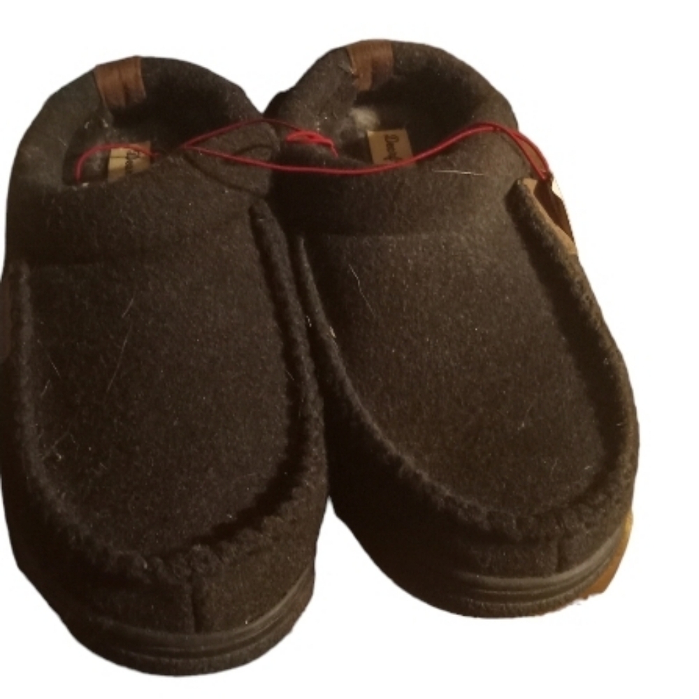 NWT Dearfoam Slippers Clog House Slippers Size Medium Men’s Black Slip On
